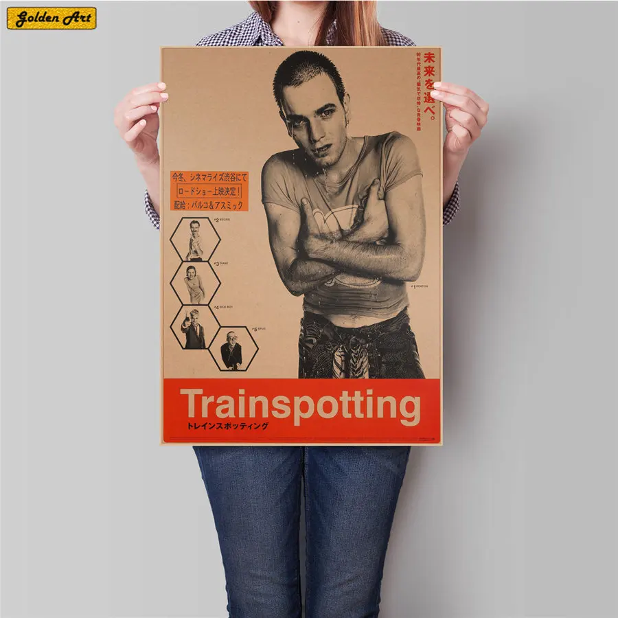 Trainspotting Movie poster Vintage Kraft paper picture retro bar cafe wall sticker print painting 45.5x31.5cm
Trainspotting Movie poster Vintage Kraft paper picture retro bar cafe wall sticker print painting 45.5x31.5cm