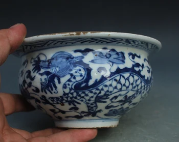 Exquisite Chinese Classical Blue and White Porcelain Antique Pot Jar,Painted with Dragon Designs
Exquisite Chinese Classical Blue and White Porcelain Antique Pot Jar,Painted with Dragon Designs