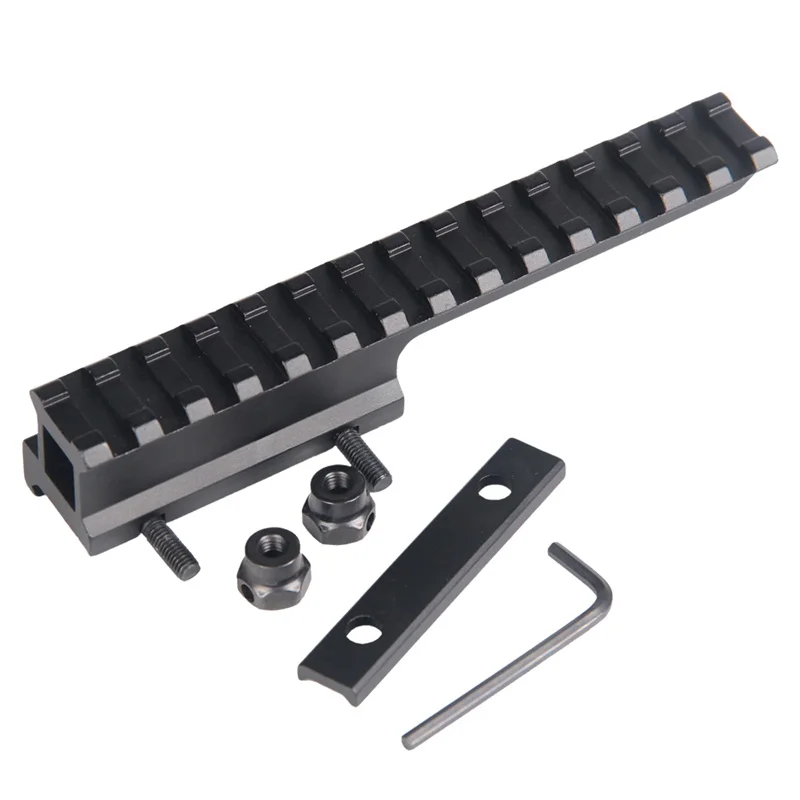Extension QD Long Riser Scope Mount 25MM High Profile 20mm Picatinny Weaver Rail Metal Base Adapter Converter 14 Slots for Hunting Airsoft RL1-0036 (11)