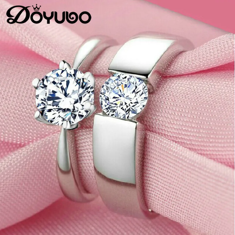 LIAMTING Classical Lovers' Real Sterling Silver Six Claw Rings With 5MM CZ Adjustable Trendy Silver Couples Rings Jewelry VB221
LIAMTING Classical Lovers' Real Sterling Silver Six Claw Rings With 5MM CZ Adjustable Trendy Silver Couples Rings Jewelry VB221