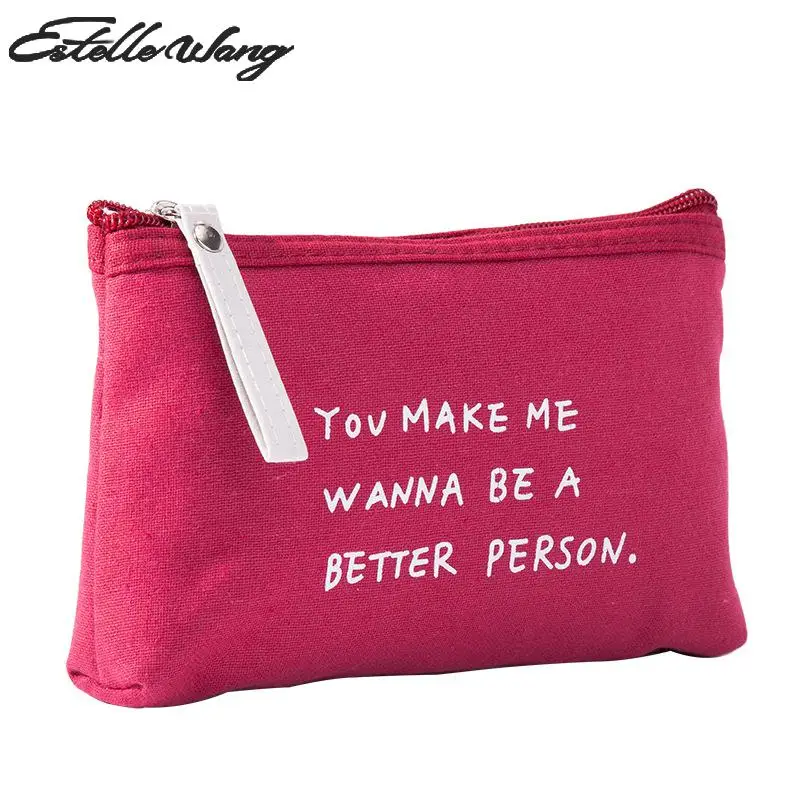 Estelle Wang Multifunctional Canvas Coin Purses Mobile Washing Make-up Bag Letter Cloth Art Zipper Pocket Card Key Small Bag
Estelle Wang Multifunctional Canvas Coin Purses Mobile Washing Make-up Bag Letter Cloth Art Zipper Pocket Card Key Small Bag