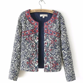 2019 spring autumn Retro Print Blue White Round Neck Full Sleeve Jacket Female Embroidered Coat For Women Embroidery Slim tops
2019 spring autumn Retro Print Blue White Round Neck Full Sleeve Jacket Female Embroidered Coat For Women Embroidery Slim tops
