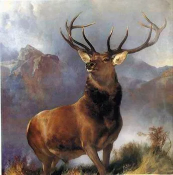 Old artist painted well on the canvas : Animal Oil Painting of a Slowly Satiated Male Deer
Old artist painted well on the canvas : Animal Oil Painting of a Slowly Satiated Male Deer