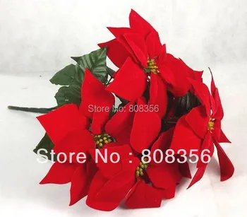 8pcs Artificial Poinsettia Christmas Flower 45cm/17.72 inches red/gold/silver 5 heads for party home road leading Decorate
8pcs Artificial Poinsettia Christmas Flower 45cm/17.72 inches red/gold/silver 5 heads for party home road leading Decorate
