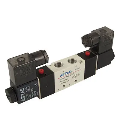 4V220-08 1/4"BSP 5 Ways 2 Positions Air Control Solenoid Valve DC 12V/24V AC 24V/36V/110V/220V/380V
4V220-08 1/4"BSP 5 Ways 2 Positions Air Control Solenoid Valve DC 12V/24V AC 24V/36V/110V/220V/380V