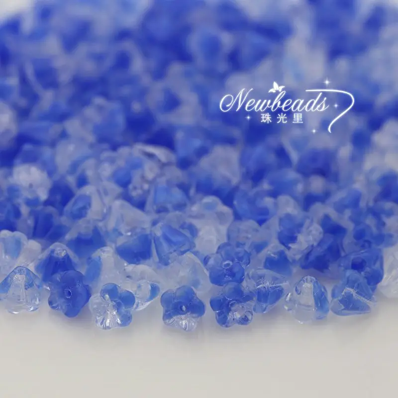 Babybell Flowers Beads 4x6mm,Czech Glass Beads Wholesale,36028 Crystal/Coral Blue, Qty. 100 pieces/lot
Babybell Flowers Beads 4x6mm,Czech Glass Beads Wholesale,36028 Crystal/Coral Blue, Qty. 100 pieces/lot