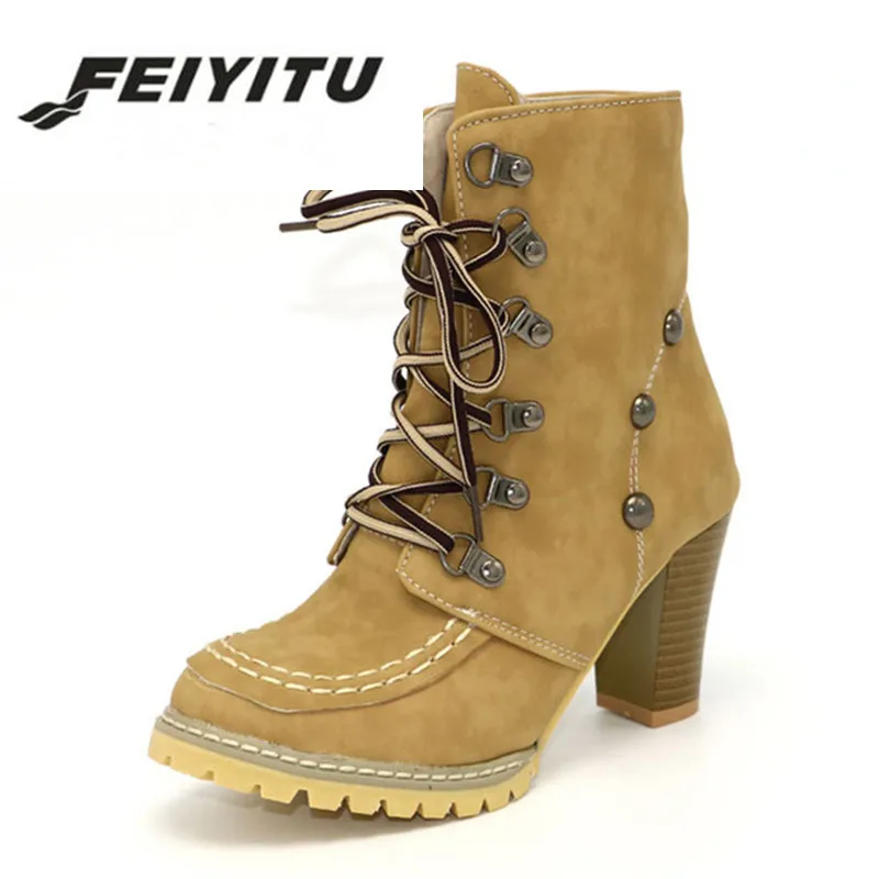 feiyitu Plus Size 35-43 Women Shoes Women Boots Women High Heels Shoes Aquare Heel Lace Up High Quality Casual Fashion Footwear
feiyitu Plus Size 35-43 Women Shoes Women Boots Women High Heels Shoes Aquare Heel Lace Up High Quality Casual Fashion Footwear