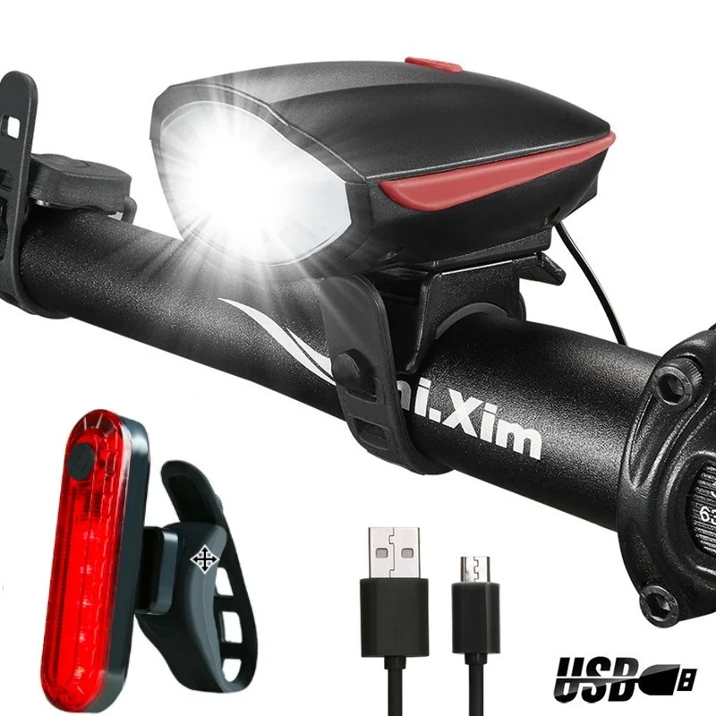 USB Bike Light Bicycle Bike Lights Bycicle Flashlight Headlight Bell Luces MTB Bicicleta Cycling Lamp Lanterns for Bicycle
USB Bike Light Bicycle Bike Lights Bycicle Flashlight Headlight Bell Luces MTB Bicicleta Cycling Lamp Lanterns for Bicycle