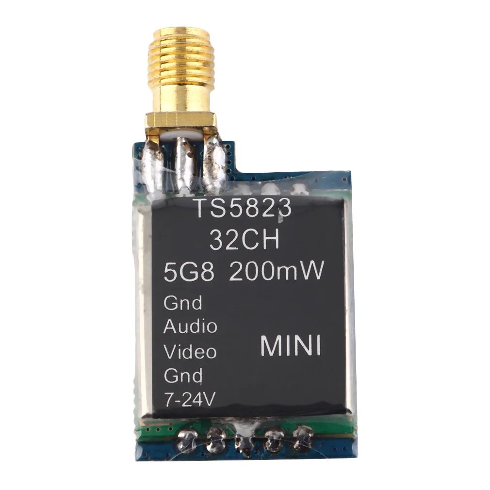 Мини Дрон FPV TS5823 Mini Tx только 7 3g 5 8 Ghz 48Ch 200mW AV передатчик модуль (TX) TS5823/RP SMA|Детали и