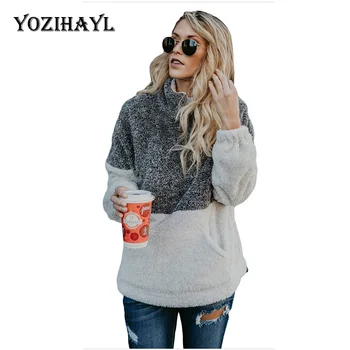 YOZIHAYL Wool Plush Sweatshirt 2018 Winter Warm Women Sweatshirt Casual Pocket Long Sleeve Pullover Streetwear Patchwork Coats
YOZIHAYL Wool Plush Sweatshirt 2018 Winter Warm Women Sweatshirt Casual Pocket Long Sleeve Pullover Streetwear Patchwork Coats