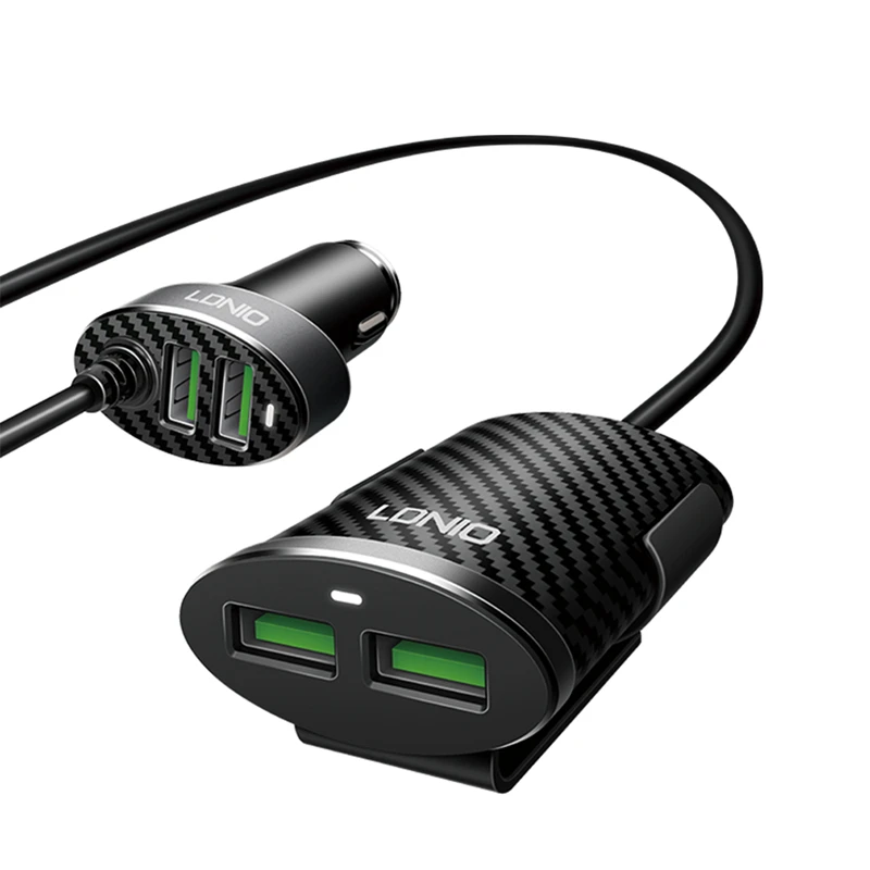 LDNIO C502 4 USB порта для обмена 5.1A Электрический телефон автомобильное зарядное