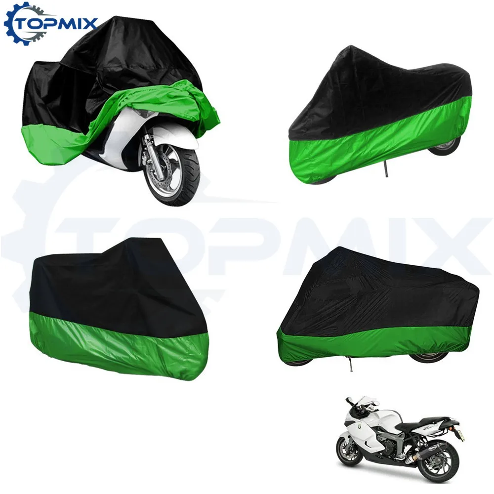 Чехол для мопеда и мотоцикла XL/XXL/XXXL черный + зеленый водонепроницаемый защита от