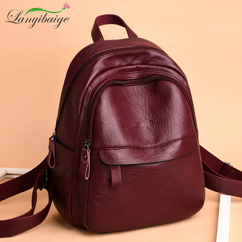 2019 Female Leather Backpacks High Quality Ladies Bagpack Luxury Designer Large Capacity Casual Daypack Girl Mochilas Sac A Dos
2019 Female Leather Backpacks High Quality Ladies Bagpack Luxury Designer Large Capacity Casual Daypack Girl Mochilas Sac A Dos
