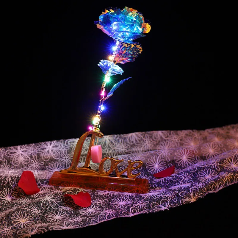24K Foil Plated Rose LED Light Strip Rose Lighting Valentine's Day Creative Gift Lasts Forever Love Wedding Decor With Battery
24K Foil Plated Rose LED Light Strip Rose Lighting Valentine's Day Creative Gift Lasts Forever Love Wedding Decor With Battery