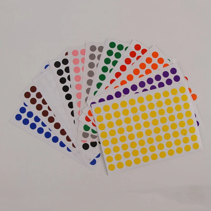 12 Sheets/Pack 8mm Round Dot Color Label Self Adhesive Dot Sticker Office School Supplies
12 Sheets/Pack 8mm Round Dot Color Label Self Adhesive Dot Sticker Office School Supplies