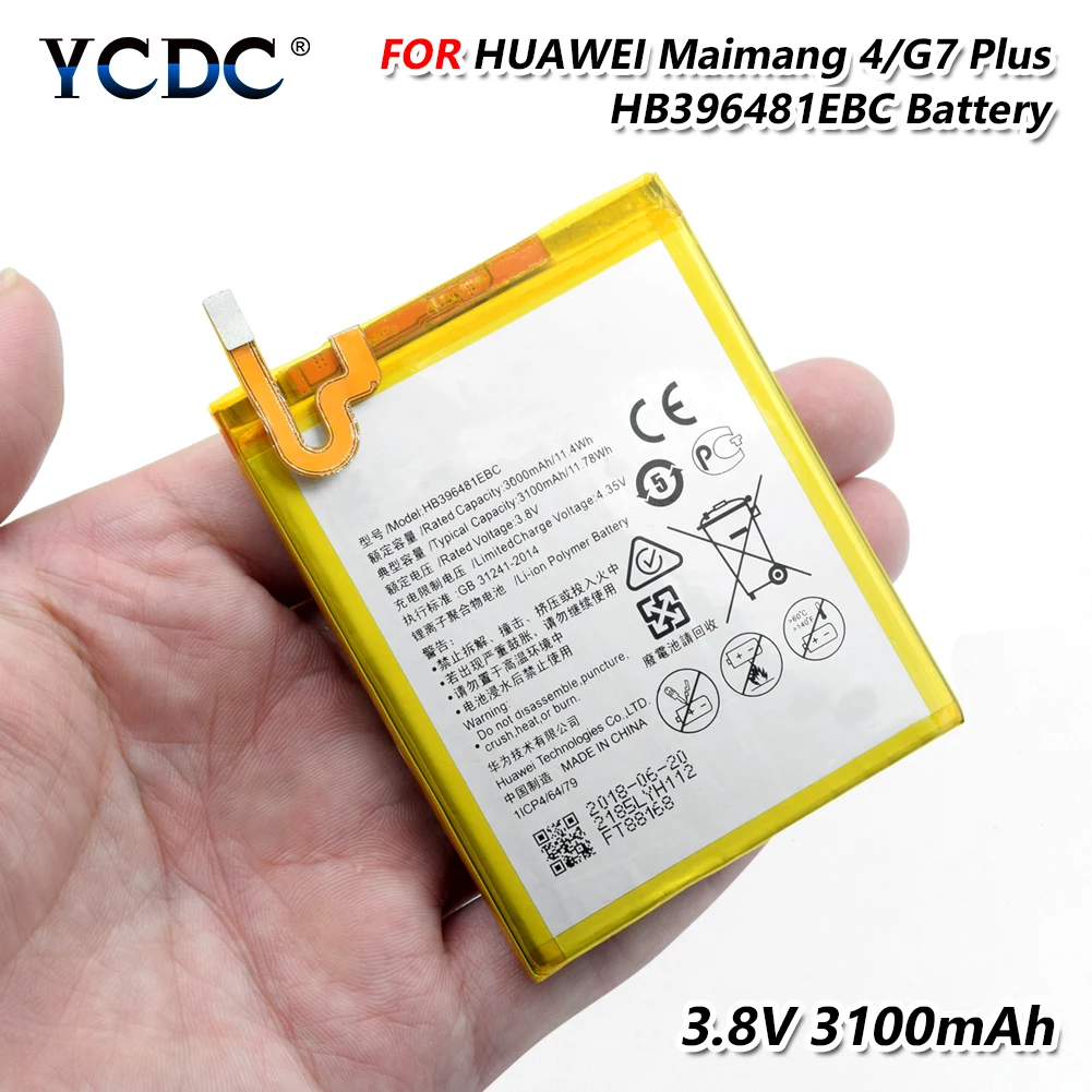 Lithium HB396481EBC Battery For Huawei Honor 5X 5A 6 Ascend G7 Plus G8 G8X Lipo Li-Po Lithium Li-polymer Rechargeable battery
Lithium HB396481EBC Battery For Huawei Honor 5X 5A 6 Ascend G7 Plus G8 G8X Lipo Li-Po Lithium Li-polymer Rechargeable battery