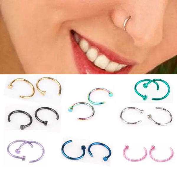Fashion titanium steel nose ring stainless steel nose ring fake nose ring C shape nose nail puncture jewelry body jewelry
Fashion titanium steel nose ring stainless steel nose ring fake nose ring C shape nose nail puncture jewelry body jewelry