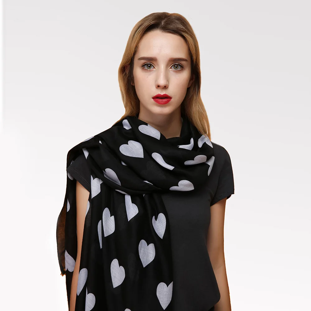 Women Ladies Love Heart Print Pattern Long Scarf Warm Wrap Shawl Popular Brand Atmosphere Soft Atmosphere Grade Scarf
Women Ladies Love Heart Print Pattern Long Scarf Warm Wrap Shawl Popular Brand Atmosphere Soft Atmosphere Grade Scarf
