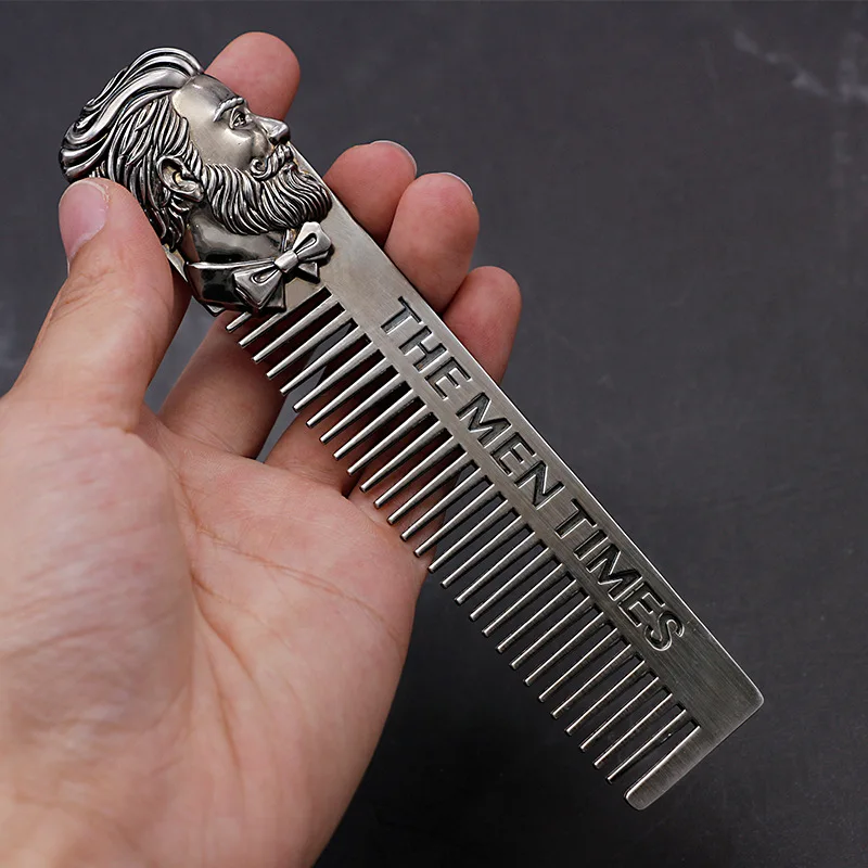 Men's Beard Comb Stainless Steel Gentleman Shape Variety of Beards Styles Mustaches Goatees Fit Jaw Line Neck Curve Cheek Line
Men's Beard Comb Stainless Steel Gentleman Shape Variety of Beards Styles Mustaches Goatees Fit Jaw Line Neck Curve Cheek Line