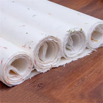 Handmade Flower Grass Half-raw Half-ripe Xuan Paper Chinese Calligraphy Practice Rice Paper long fiber Calligraphy Painting
Handmade Flower Grass Half-raw Half-ripe Xuan Paper Chinese Calligraphy Practice Rice Paper long fiber Calligraphy Painting