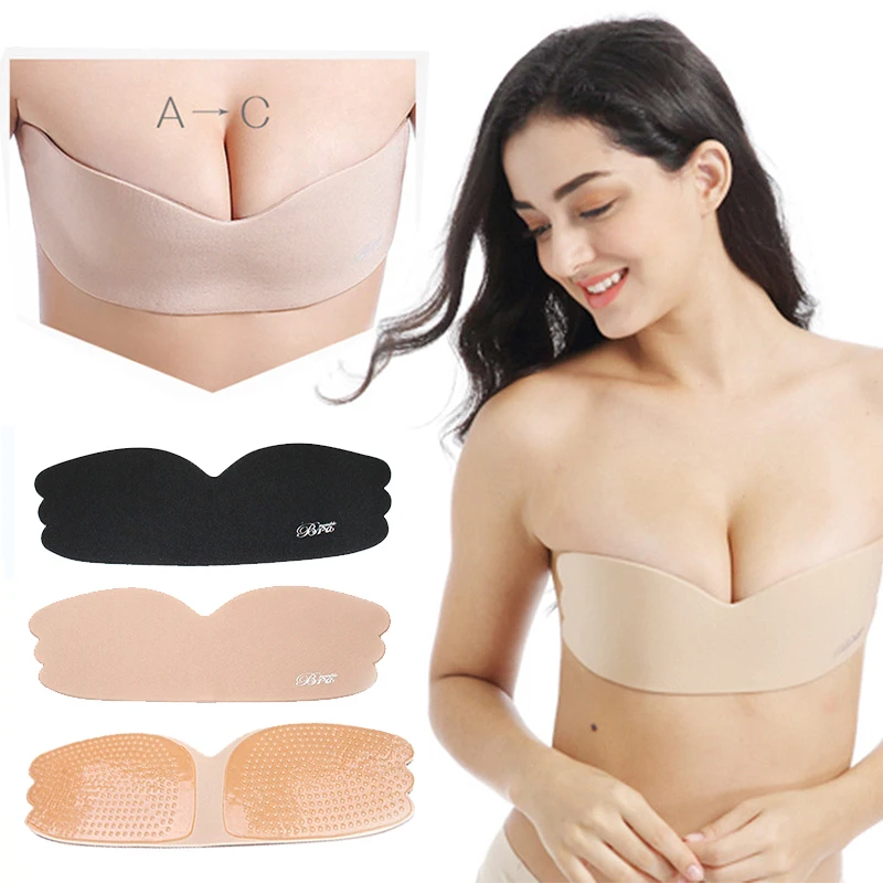 Hot Women Silicone Push Up Women's underwear Invisible Bra Self Adhesive Strapless Bandage Blackless Solid Bra
Hot Women Silicone Push Up Women's underwear Invisible Bra Self Adhesive Strapless Bandage Blackless Solid Bra