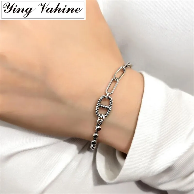 ying Vahine High-quality 100% 925 Sterling Silver Handmade Geometric Element Asymmetric Bracelets for Women
ying Vahine High-quality 100% 925 Sterling Silver Handmade Geometric Element Asymmetric Bracelets for Women