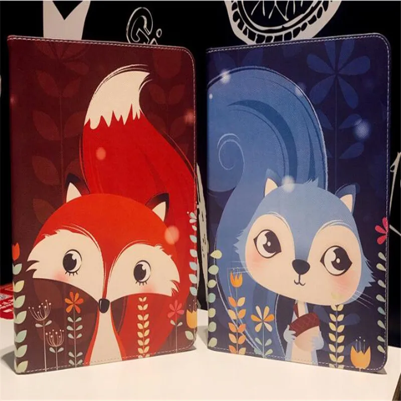 New arrive cartoon cute squirrel fox pattern leather cover for ipad new 2017 A1822 A1823 brand quality tablet case with sleep
New arrive cartoon cute squirrel fox pattern leather cover for ipad new 2017 A1822 A1823 brand quality tablet case with sleep