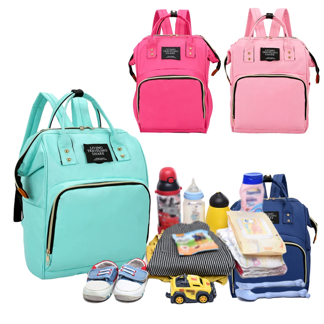 Mommy multi-function shoulder bag Pregnant woman waiting for a baby bottle bag Large-capacity color matching waterproof backpack
Mommy multi-function shoulder bag Pregnant woman waiting for a baby bottle bag Large-capacity color matching waterproof backpack