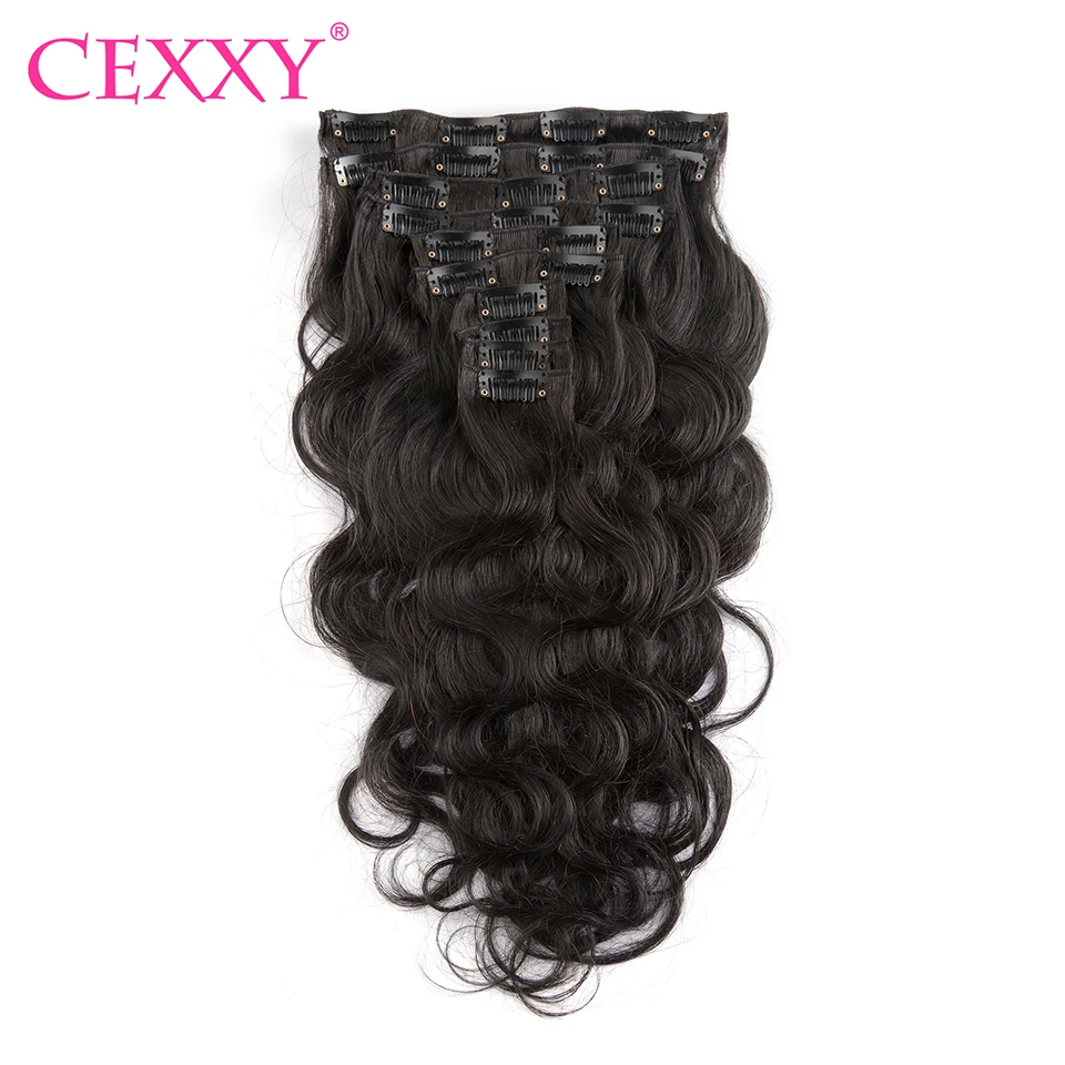CEXXY Clip In Human Hair Extensions Body Wave 140G Remy Hair Natural Color 10 Pieces/Set 12-22 Inch
CEXXY Clip In Human Hair Extensions Body Wave 140G Remy Hair Natural Color 10 Pieces/Set 12-22 Inch