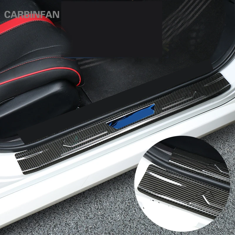 4PCS Dedicated Steel Door Scuff Plate Trim Cover For Mazda CX-3 2016 2017 2018
