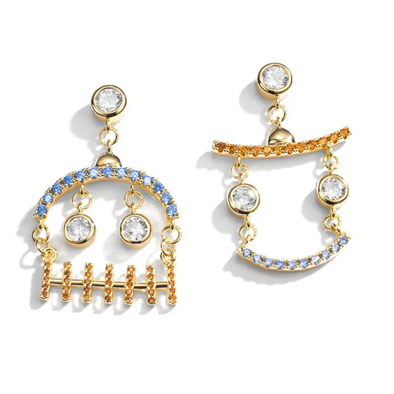 Drop Earrings creative personality new inlaid color zircon ladies earrings temperament funny cartoon earrings
Drop Earrings creative personality new inlaid color zircon ladies earrings temperament funny cartoon earrings