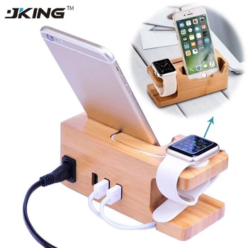JKING Phone Charging Dock Station For Apple Watch for Iphone 7 7 Plus 6 6S Plus 6 5 5S Stand Holder Wooden with Charger USB Port
JKING Phone Charging Dock Station For Apple Watch for Iphone 7 7 Plus 6 6S Plus 6 5 5S Stand Holder Wooden with Charger USB Port