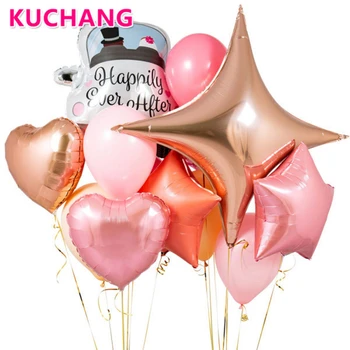 1 Set Rose Gold Four-Star Wedding Car Foil Balloon Pink Latex Valentine's Day Wedding Decoration Love Anniversary Party Supplies
1 Set Rose Gold Four-Star Wedding Car Foil Balloon Pink Latex Valentine's Day Wedding Decoration Love Anniversary Party Supplies