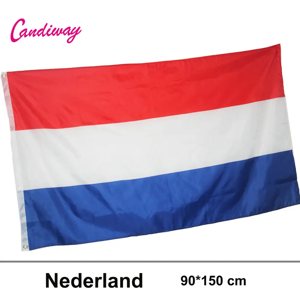 

CANDIWAY Large Netherlands Flag Polyester Dutch National Banner Indoor Outdoor New Flag of Holland 90*150CM