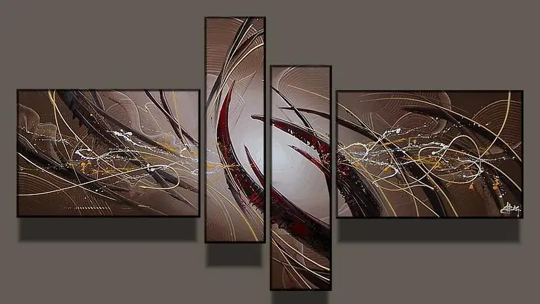Hand painted Abstract Oil Painting on Canvas Decoration Modern Wall Canvas Art 4 panels
Hand painted Abstract Oil Painting on Canvas Decoration Modern Wall Canvas Art 4 panels