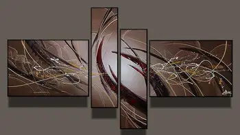 Hand painted Abstract Oil Painting on Canvas Decoration Modern Wall Canvas Art 4 panels
Hand painted Abstract Oil Painting on Canvas Decoration Modern Wall Canvas Art 4 panels