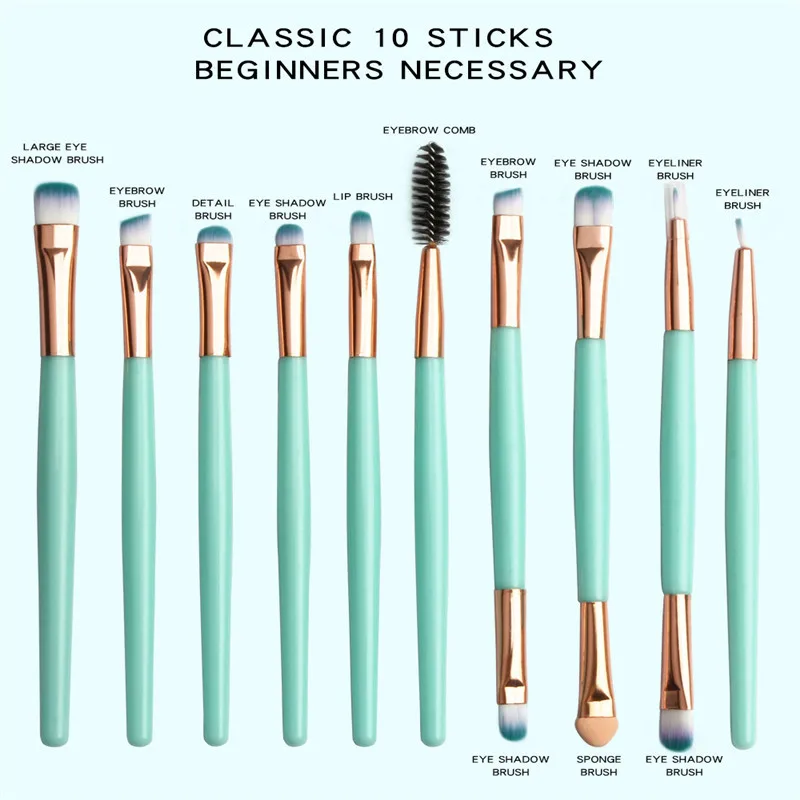 10 Pcs Nylon Fiber Make-Up Brushes Set Eyeshadow Foundation Powder Eyeliner Eyelash Lip Make Up Brush Cosmetic Beauty Tool Kit
10 Pcs Nylon Fiber Make-Up Brushes Set Eyeshadow Foundation Powder Eyeliner Eyelash Lip Make Up Brush Cosmetic Beauty Tool Kit