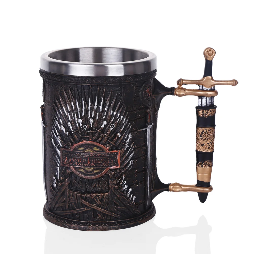 Removable 600mL Game of Thrones Iron Throne Big Coffee Mugs Stainless Steel Resin Cups and Mugs Creative Drinkware Mark
Removable 600mL Game of Thrones Iron Throne Big Coffee Mugs Stainless Steel Resin Cups and Mugs Creative Drinkware Mark