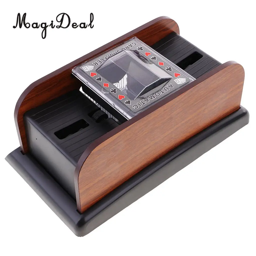 MagiDeal Standard Playing Card Acce Poker Card Shuffler Automatic Shuffling Machine Casino Robot 2 Deck for Card Game Lover Gift