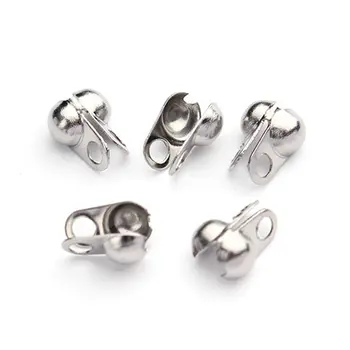 50pcs/lot 1.5/2/3.2mm Hole Size Stainless Steel End Crimp Beads Ball Chain Connector Clasp for DIY Jewelry Findings Making F2215
50pcs/lot 1.5/2/3.2mm Hole Size Stainless Steel End Crimp Beads Ball Chain Connector Clasp for DIY Jewelry Findings Making F2215