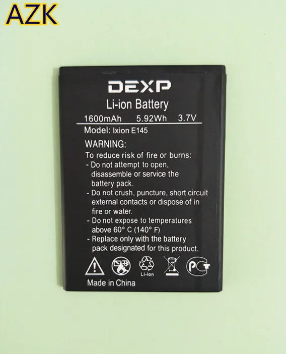 B-TAIHENG 3.7V 1600mAh IXION E145 Battery for DEXP IXION E145 EVO SE Phone battery
B-TAIHENG 3.7V 1600mAh IXION E145 Battery for DEXP IXION E145 EVO SE Phone battery