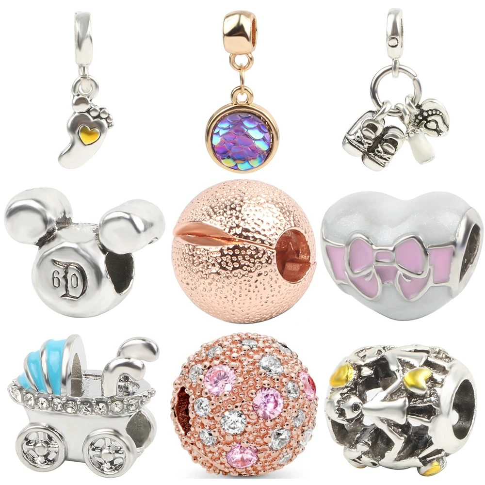 Simple Boy Footprint Baby carriage Rose gold DIY Bead Fit Original Pandora Charms Silver Bracelet Trinket Jewelry Women Gifts
Simple Boy Footprint Baby carriage Rose gold DIY Bead Fit Original Pandora Charms Silver Bracelet Trinket Jewelry Women Gifts