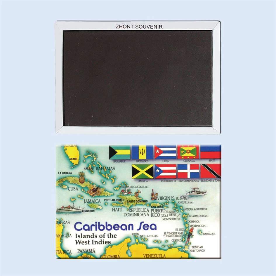 Decorative Fridge Magnets Caribbean sea Map Souvenir for Store 22175 Vintage Image
Decorative Fridge Magnets Caribbean sea Map Souvenir for Store 22175 Vintage Image
