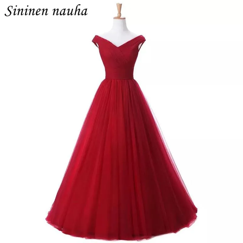 Long Evening Party Dresses Prom Dress Off The Shoulder A Line Tulle Formal Gown Plus Size Vestidos De Festa Robe Soiree 286 | Свадьбы и