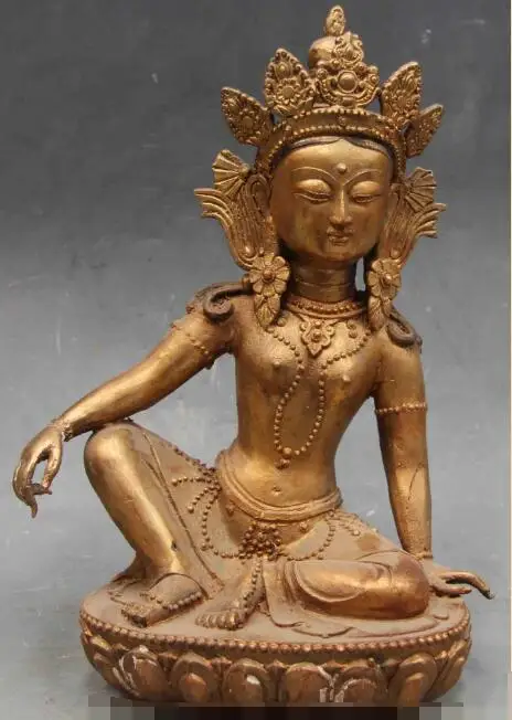 S1809 Chinese Buddhism copper Bronze Guan Yin Kwan-Yin Bodhisattva Tara Buddha Statue 
S1809 Chinese Buddhism copper Bronze Guan Yin Kwan-Yin Bodhisattva Tara Buddha Statue