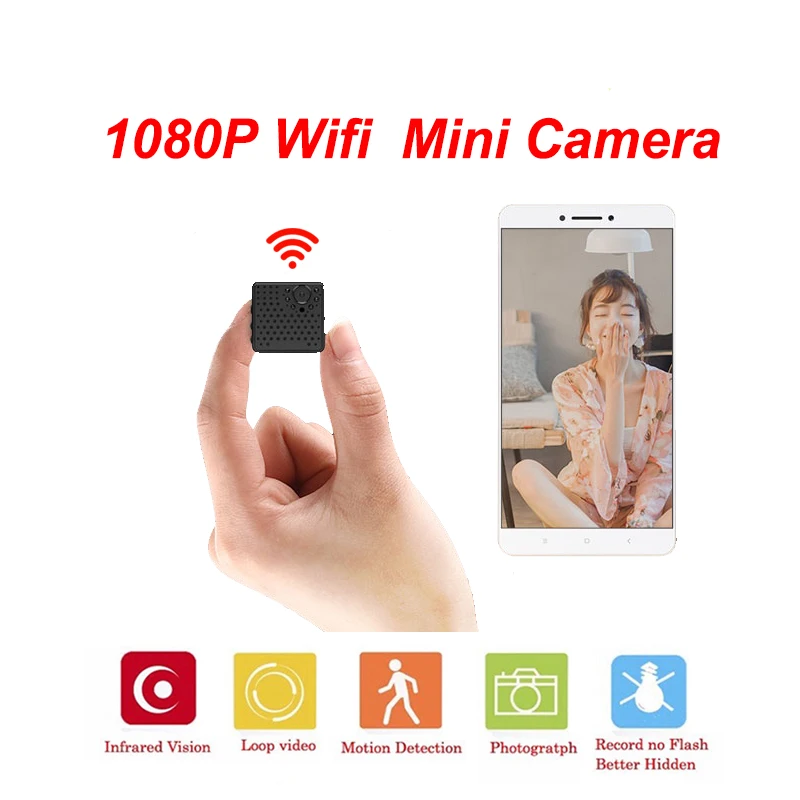 Wifi Mini Wireless Small 1080p HD Portable Camera with Night Vision,Motion Detection for iPhone/Android Phone/ iPad Remote View
Wifi Mini Wireless Small 1080p HD Portable Camera with Night Vision,Motion Detection for iPhone/Android Phone/ iPad Remote View