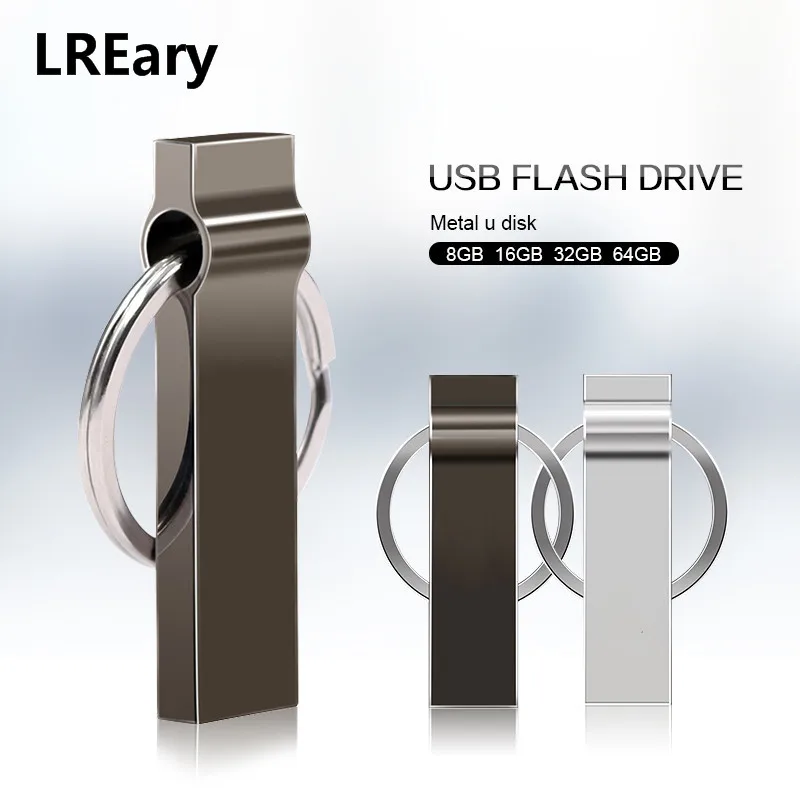 2019 брелок USB флэш-накопитель высокого качества 4 Гб металлический Флешка 8 ГБ 16 32