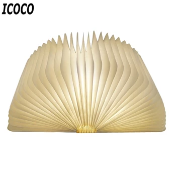 ICOCO Innovative USB Rechargeable LED Foldable Wooden Book Shape Desk Lamp Nightlight Booklight for Home Decor Warm White Light
ICOCO Innovative USB Rechargeable LED Foldable Wooden Book Shape Desk Lamp Nightlight Booklight for Home Decor Warm White Light