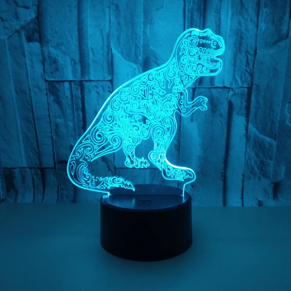 Фото Динозавр Ub освещение настольные лампы подарок креативная 3d лампа украшение