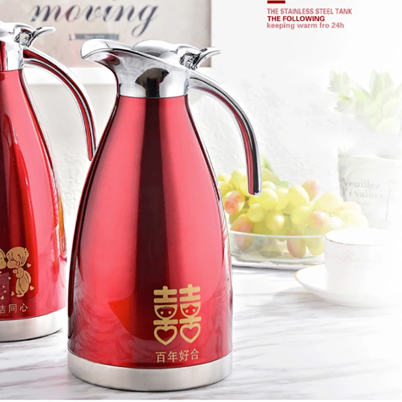 2L Stainless Steel Vacuum Insulation Thermal Tettle European Style Vacuum Household Flasks&Thermoses Tea Coffee Pot Wedding Gift
2L Stainless Steel Vacuum Insulation Thermal Tettle European Style Vacuum Household Flasks&Thermoses Tea Coffee Pot Wedding Gift